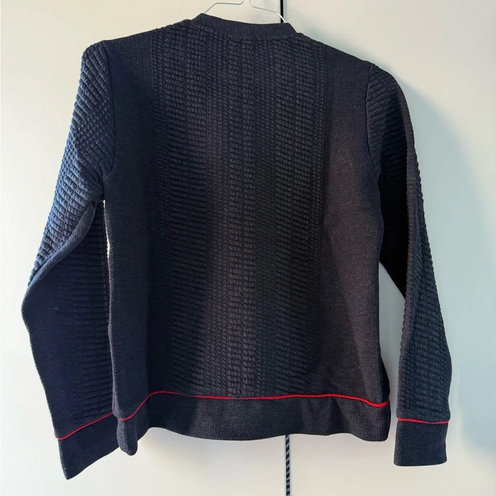 Zara Dark Blue Textured Sweater size M - Picture 6 of 7